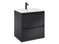 Долен шкаф за баня с мивка Unik Alpine Black Matt 60см