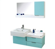 Горен шкаф с огледало Blue Lux