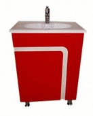Червен шкаф за баня ICP 6085R