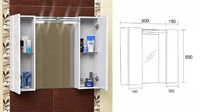 Горен шкаф за баня Колорадо 80х15х65см