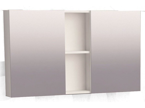 Огледален PVC шкаф за баня 60x14x100см