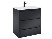 Стилен шкаф за баня Unik Black Matt 70.5см