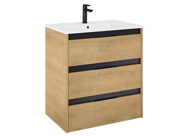 Окачен шкаф за баня Unik Light Oak 70.5см