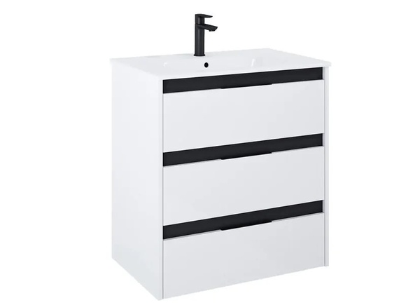 Стилен шкаф за баня Unik White Glossy 70.5см