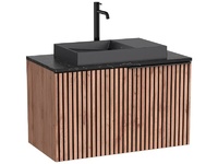 MDF шкаф за баня Unik Horizon Black 90см